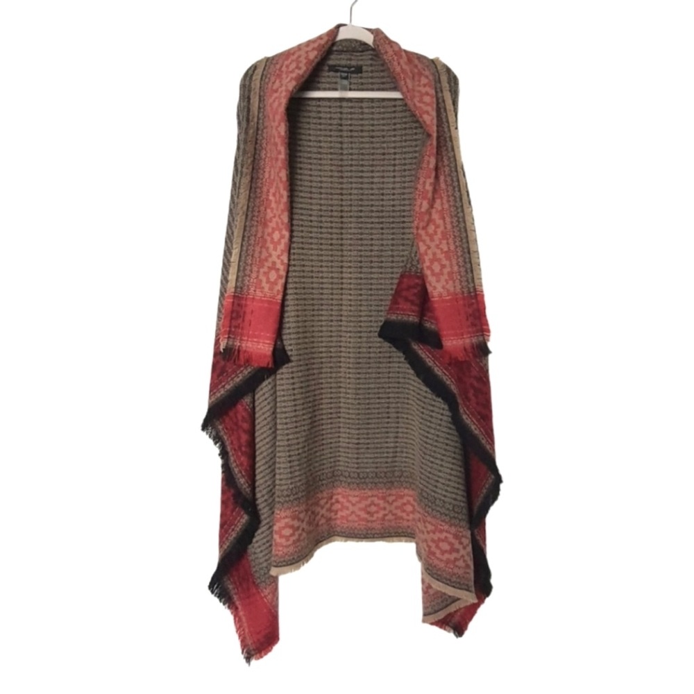 Marc New York By Andrew Marc Sleeveless Long Cardigan Waterfall Duster